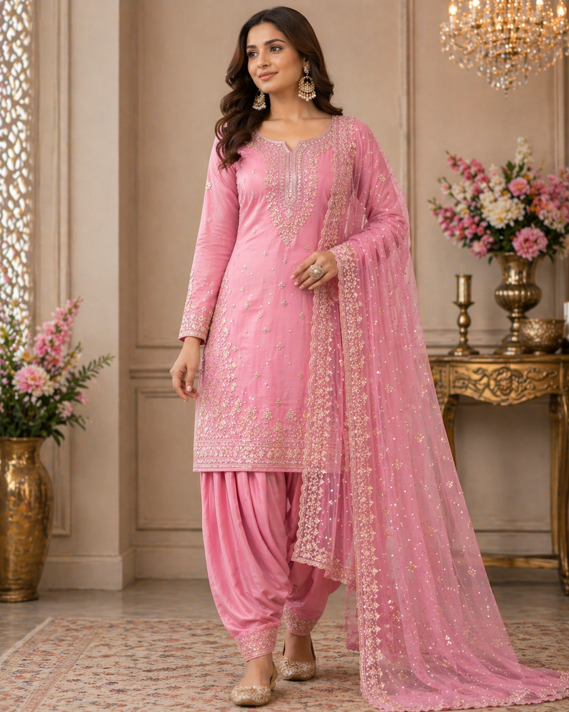 Soulmate Punjabi Suit Pink