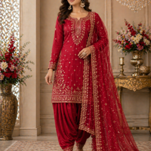Soulmate Punjabi Suit Red