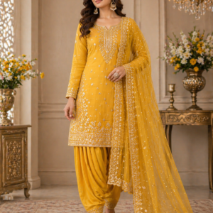Soulmate Punjabi Suit Yellow