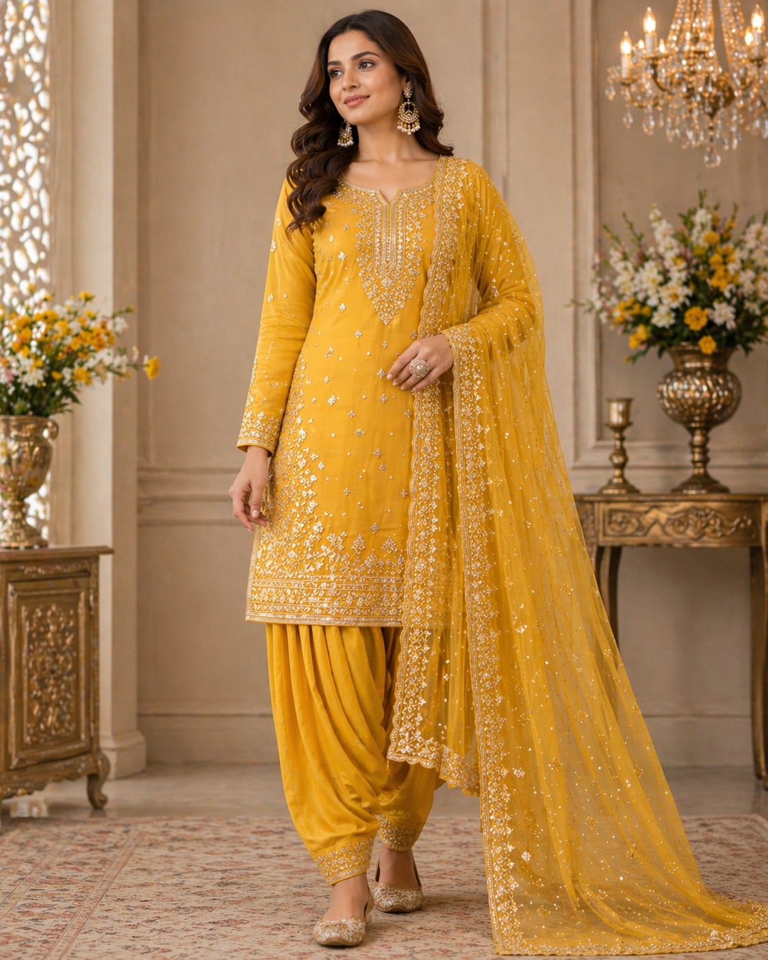 Soulmate Punjabi Suit Yellow